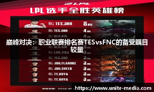 巅峰对决：职业联赛排名赛TESvsFNC的备受瞩目较量