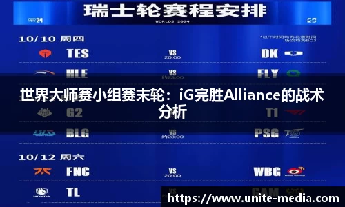 世界大师赛小组赛末轮：iG完胜Alliance的战术分析